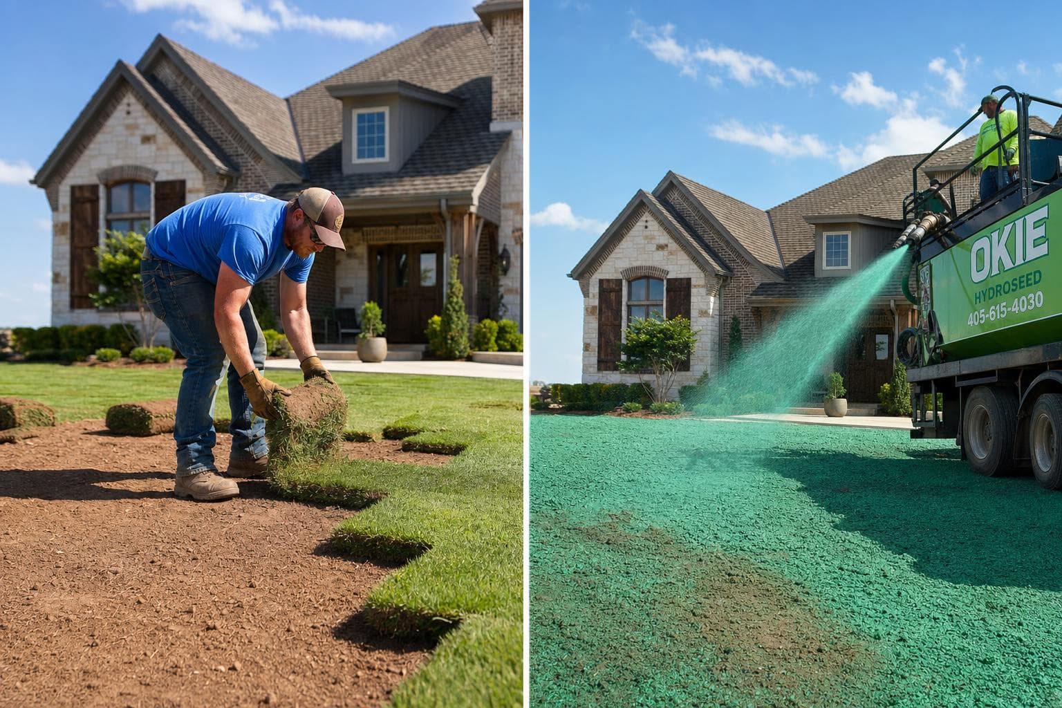 Hydroseeding vs. Sod in Oklahoma: Which Is Right for Your Yard?