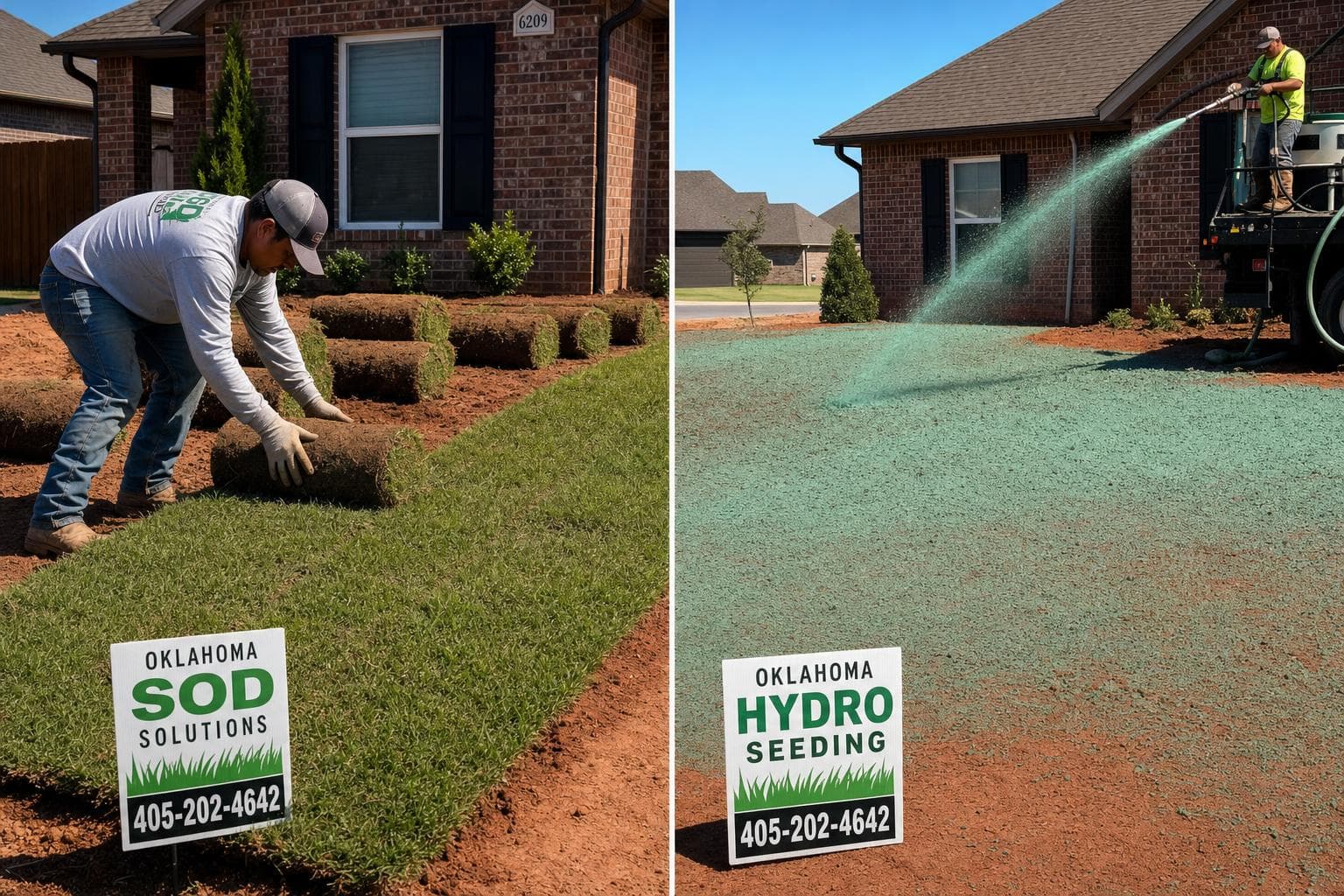 Hydroseeding vs. Sod in Oklahoma: Which Is Right for Your Yard?