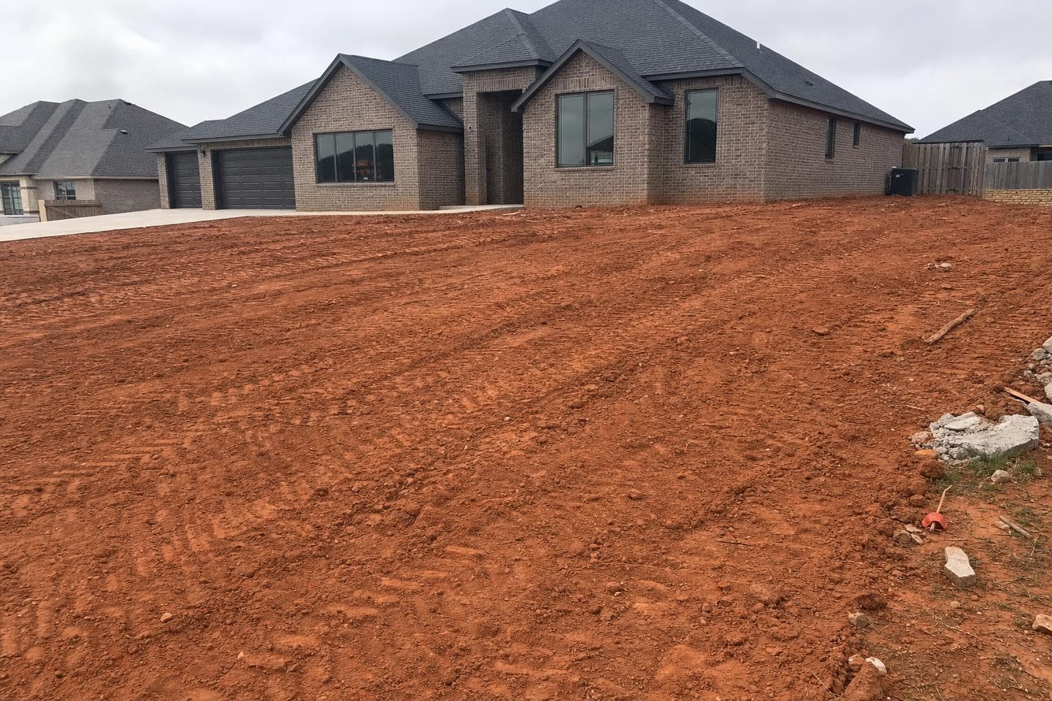 New Home Lawn — Before
